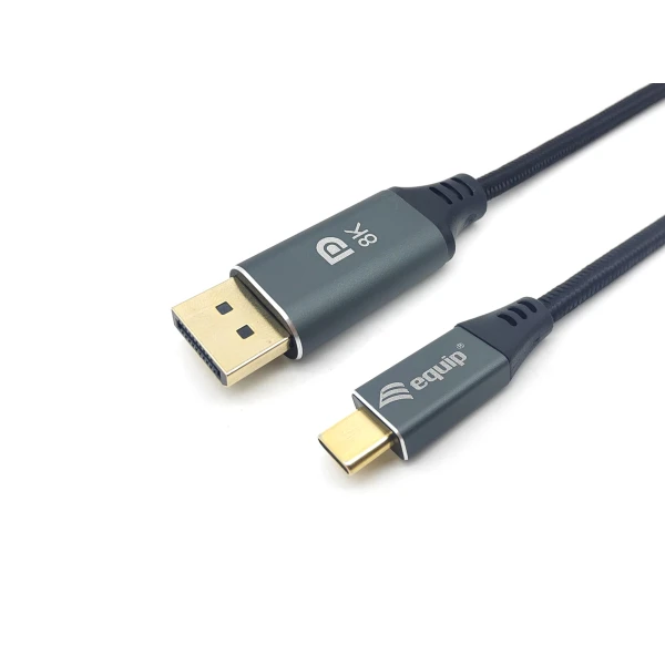 Thumbnail-Equip 133421 adaptador de cabo de vídeo 1 m USB Type-C DisplayPort Cinzento