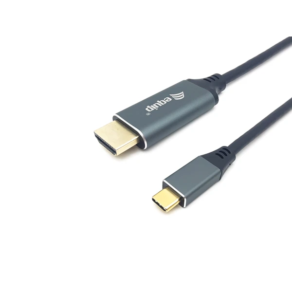 Thumbnail-Equip 133416 adaptador de cabo de vídeo 2 m USB Type-C HDMI Type A (Standard) Cinzento, Preto