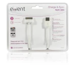 Galery – Ewent EW9903 cabo para telemóvel Branco 1,5 m USB A Apple 30-pin0