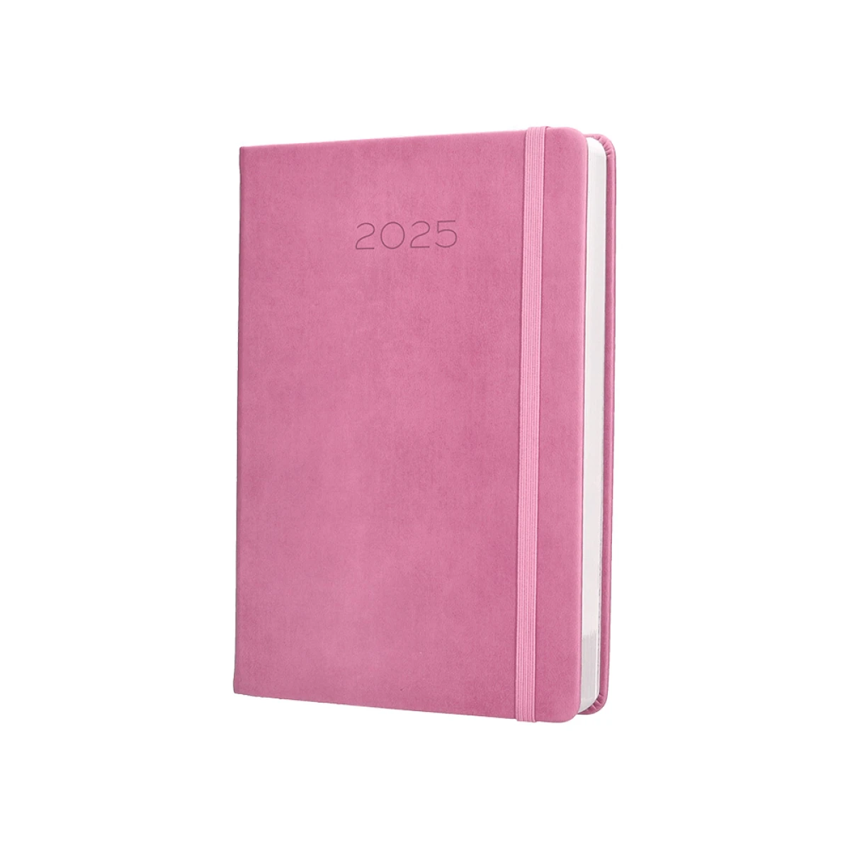 Galery – Agenda encadernada liderpapel mykonos a5 2025 dia pagina cor rosa papel 70 gr0