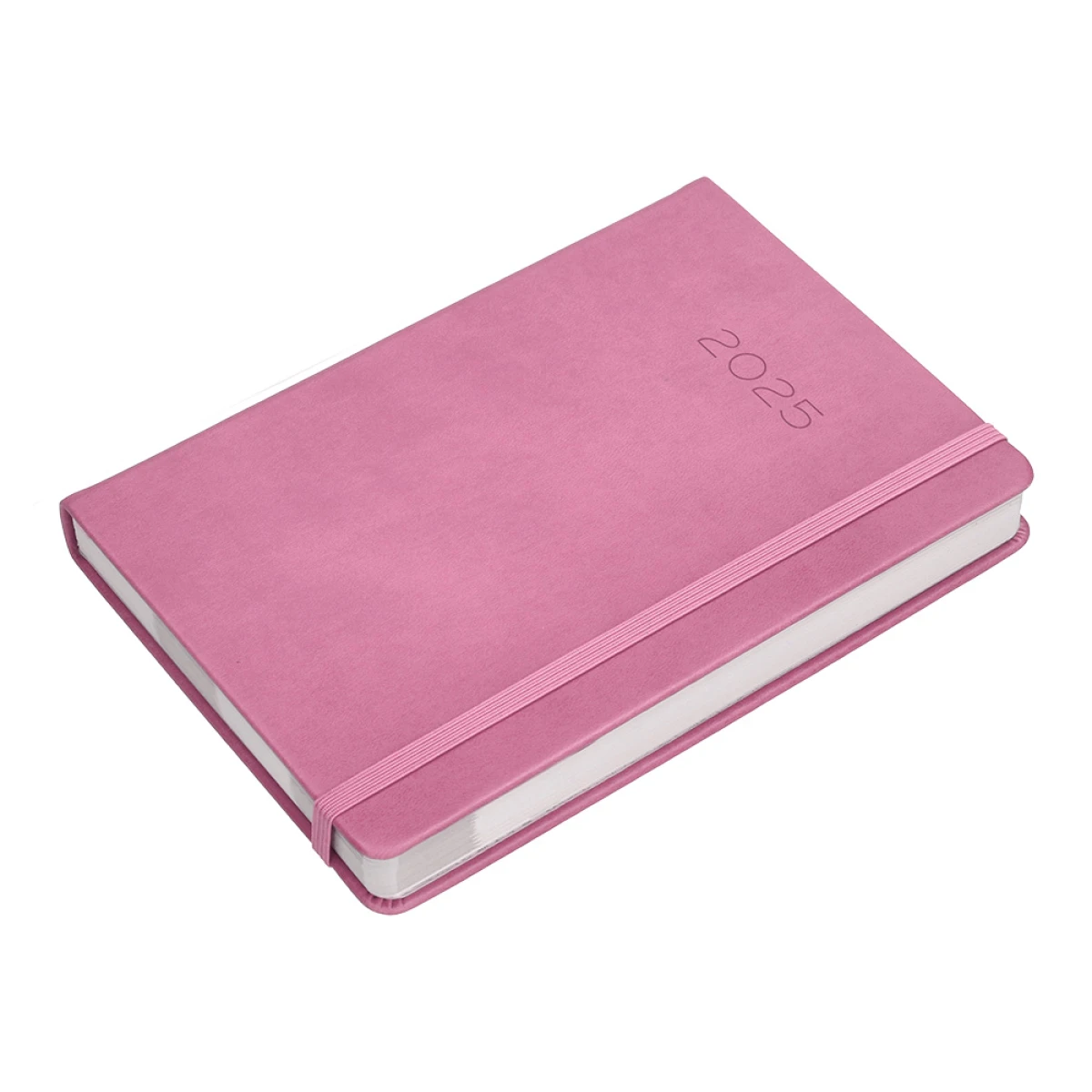 Galery – Agenda encadernada liderpapel mykonos a5 2025 dia pagina cor rosa papel 70 gr0