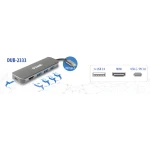 Galery – D-Link DUB-2333 base & duplicador de portas Com fios USB Type-C Cinzento0