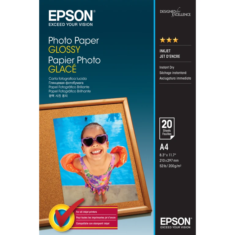 Thumbnail-Epson Photo Paper Glossy papel fotográfico A4 Branco Brilho