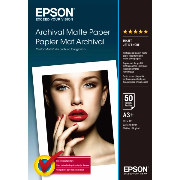 Thumbnail-Epson Archival Matte Paper, DIN A3+, 192g/m², 50 Folhas