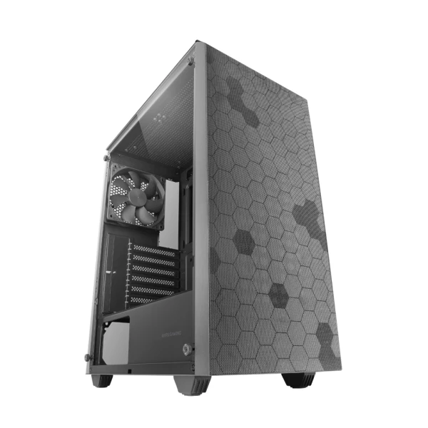 Thumbnail-Caixa MARS GAMING MC-Q3, ATX PC , DOUBLE MAGNETIC ANTI-DUST TOP + FRONT MESH, BLACK