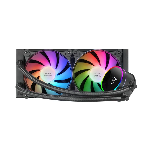 Thumbnail-Watercooling MARS GAMING ML-LCD240, AIO 500W TDP, 2X FDB ARGB FANS, BLACK