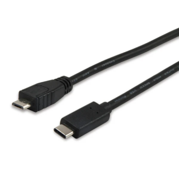 Thumbnail-Equip 12888407 cabo USB 1 m USB 2.0 Micro-USB B USB C Preto