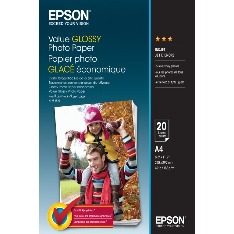 Thumbnail-Epson Value Glossy Photo Paper papel fotográfico A4 Brilho