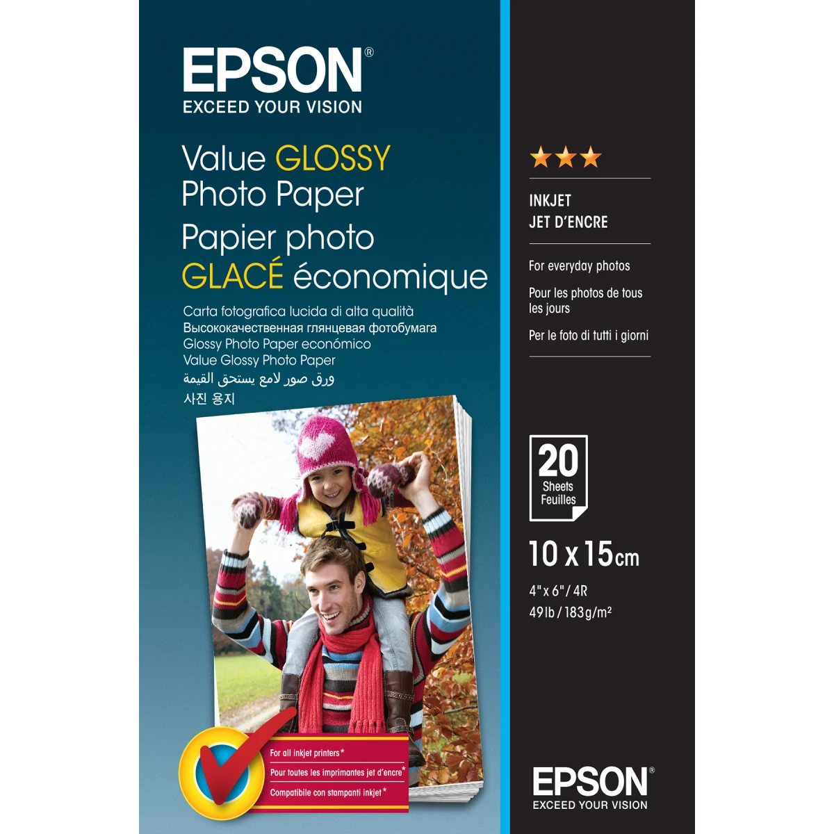 Thumbnail-Epson Value Glossy Photo Paper papel fotográfico Brilho