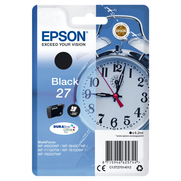 Thumbnail-Epson Alarm clock C13T27014022 tinteiro 1 unidade(s) Original Preto