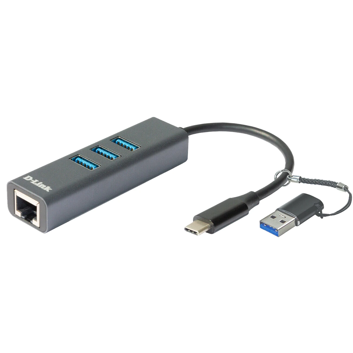 Thumbnail-D-Link DUB-2332 base & duplicador de portas Com fios USB Type-C Cinzento