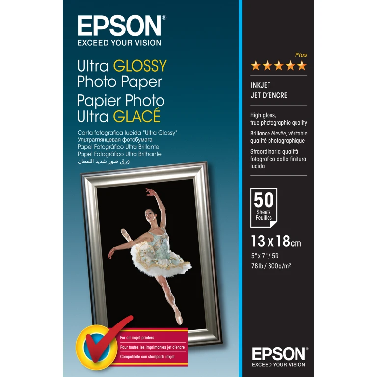 Thumbnail-Epson Ultra Glossy Photo Paper, 130 x 180 mm, 300g/m², 50 Folhas