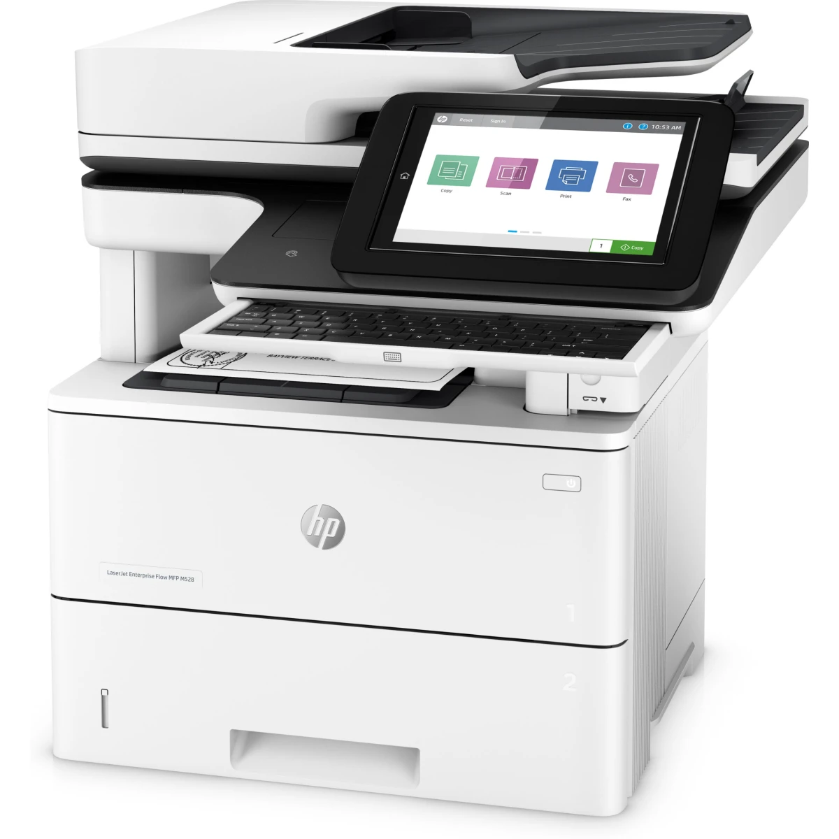 Galery – HP LaserJet Enterprise Flow Multifunções M528z, Preto e branco, Impressora para Impressão, cópia, digit., fax, Impressão através de porta USB frontal; Digitalizar para e-mail; Impressão frente e verso; Digitalização frente e verso0