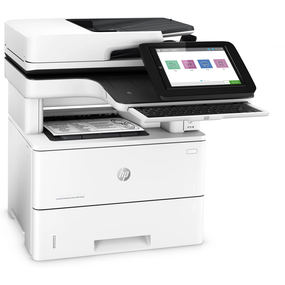 Galery – HP LaserJet Enterprise Flow Multifunções M528z, Preto e branco, Impressora para Impressão, cópia, digit., fax, Impressão através de porta USB frontal; Digitalizar para e-mail; Impressão frente e verso; Digitalização frente e verso0