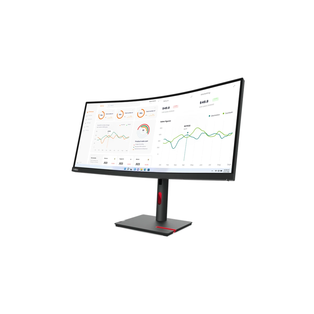 Galery – Lenovo ThinkVision T34w-30 LED display 86,4 cm (34″) 3440 x 1440 pixels Wide Quad HD Preto0