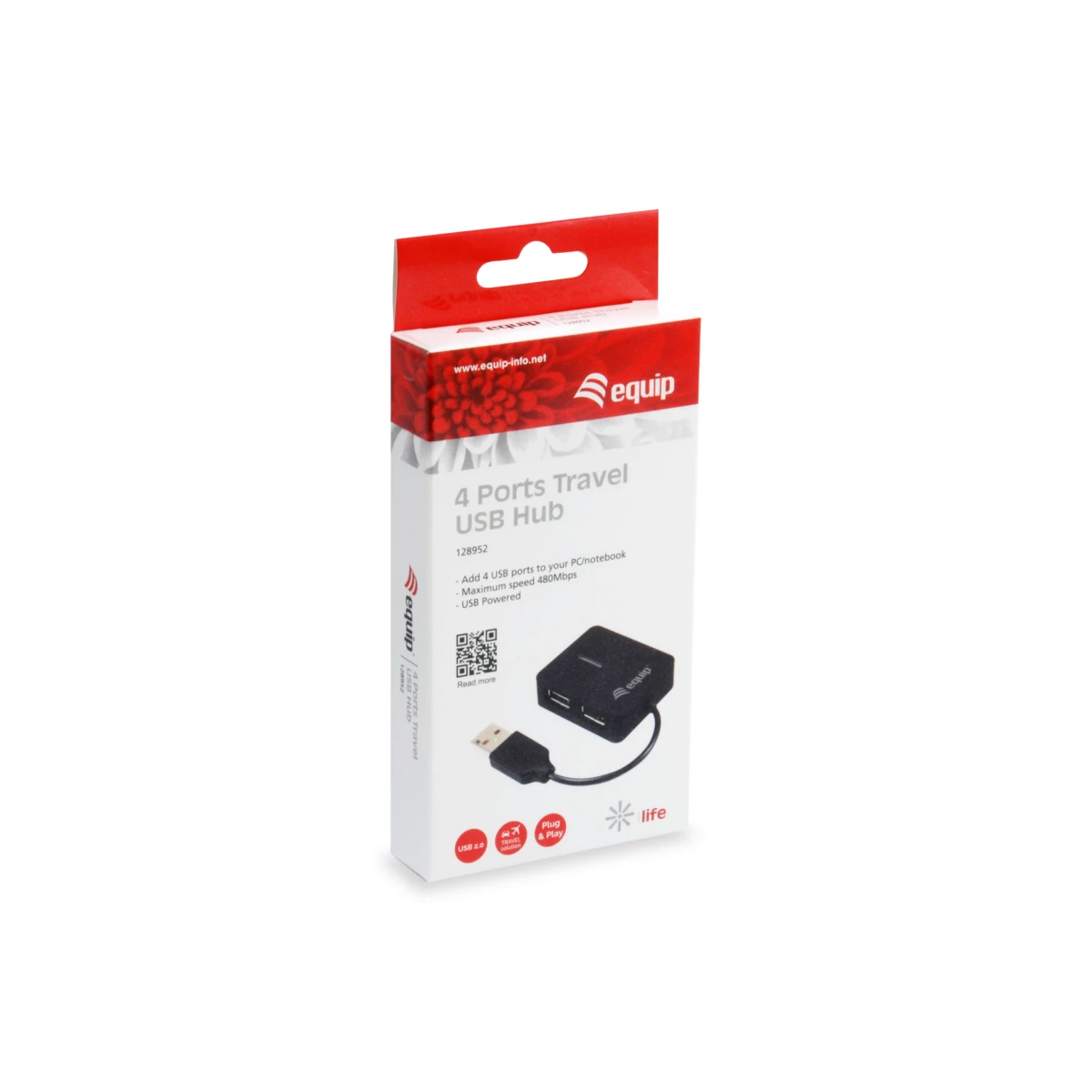 Galery – Equip 128952 hub de interface USB 2.0 480 Mbit/s Preto0