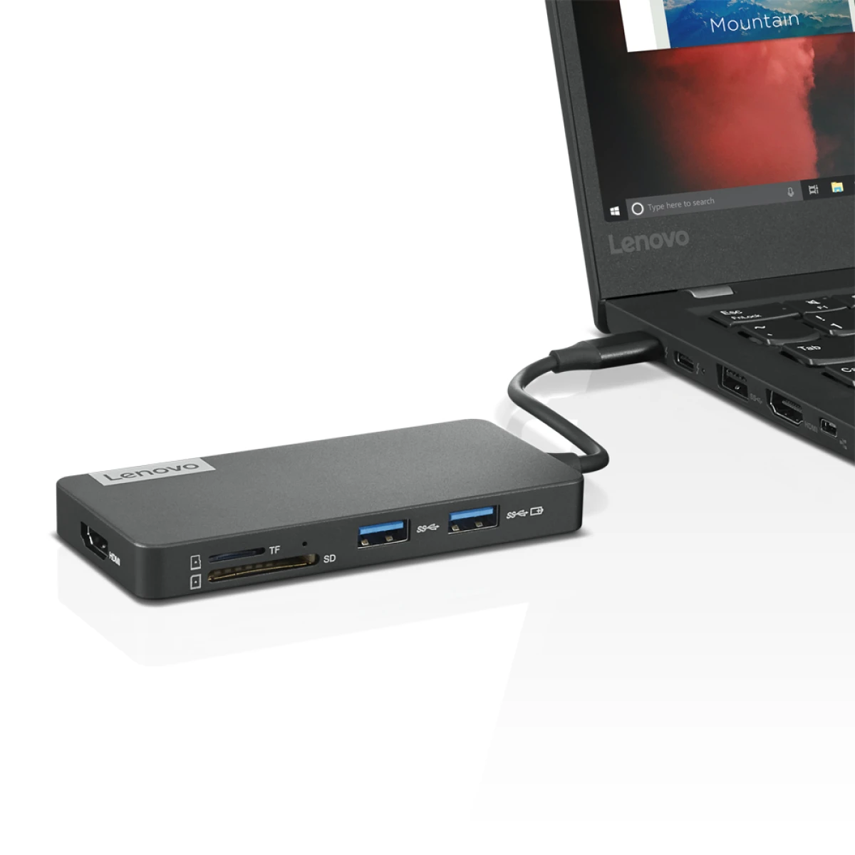 Galery – Lenovo GX90T77924 base & duplicador de portas Com fios USB 3.2 Gen 1 (3.1 Gen 1) Type-C Cinzento0