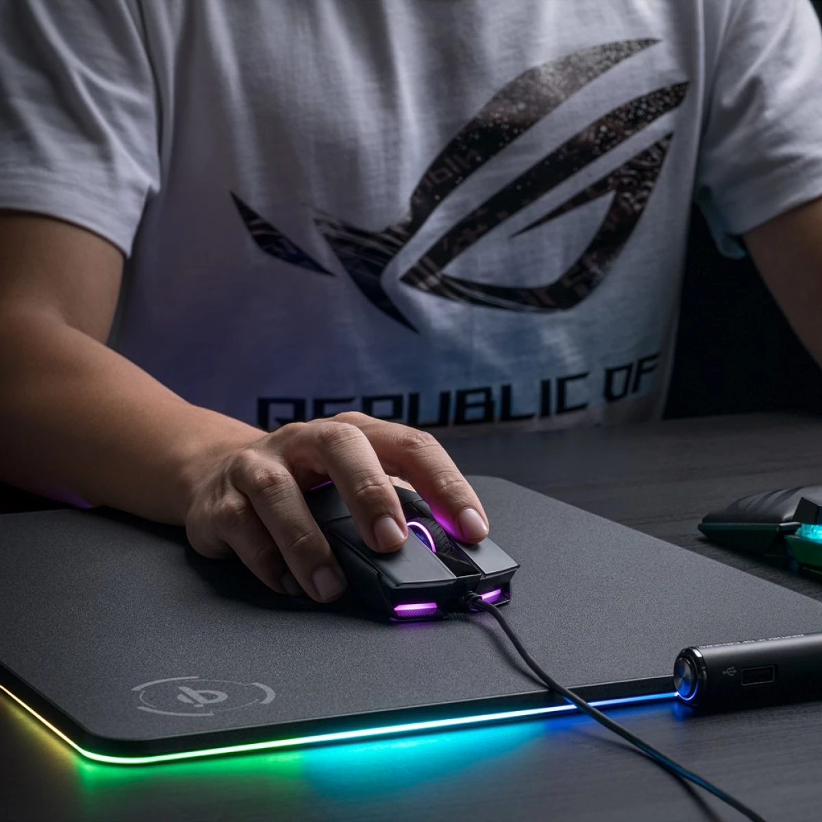 Galery – ASUS ROG Strix Impact II rato Escritório Ambidestro USB Type-A Ótico 6200 DPI0