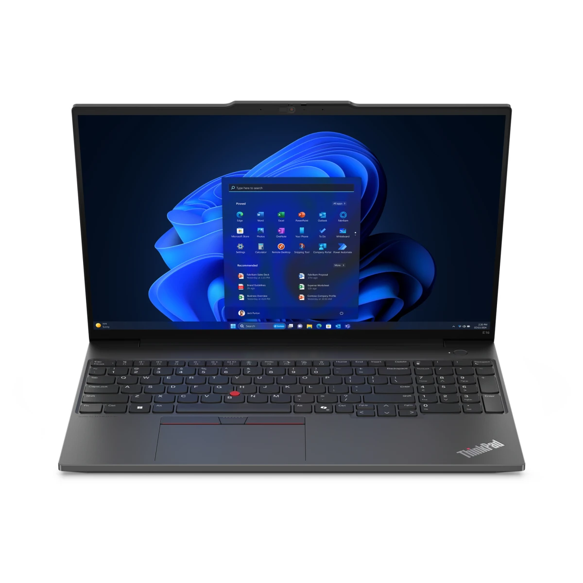 Galery – Lenovo ThinkPad E16 Gen 2 (Intel) Intel Core Ultra 7 155H Computador portátil 40,6 cm (16″) WUXGA 16 GB DDR5-SDRAM 512 GB SSD Wi-Fi 6E (802.11ax) Windows 11 Pro Preto0