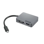 Galery – Lenovo 4X91A30366 base & duplicador de portas Com fios USB 2.0 Type-C Cinzento0