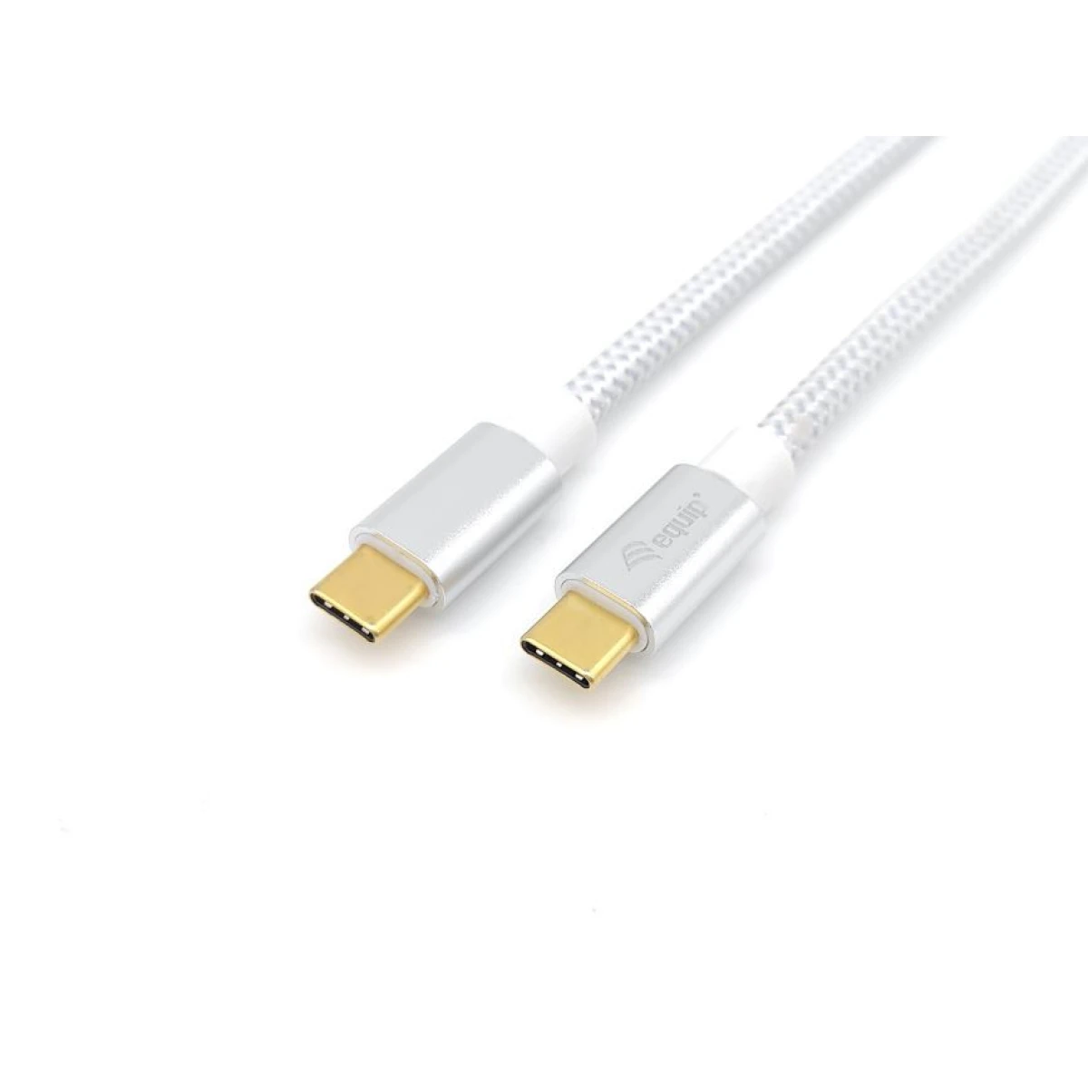 Galery – Equip 128356 cabo USB 1 m USB 3.2 Gen 2 (3.1 Gen 2) USB C Prateado, Branco0