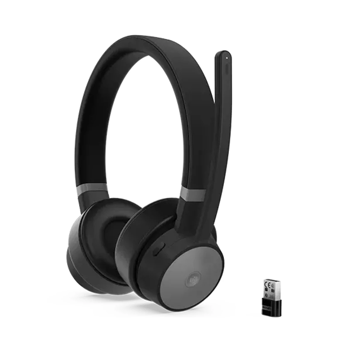 Galery – Lenovo Go Wireless ANC Auscultadores Com fios e sem fios Fita de cabeça Escritório/Call center USB Type-C Bluetooth Suporte de carregamento Preto0