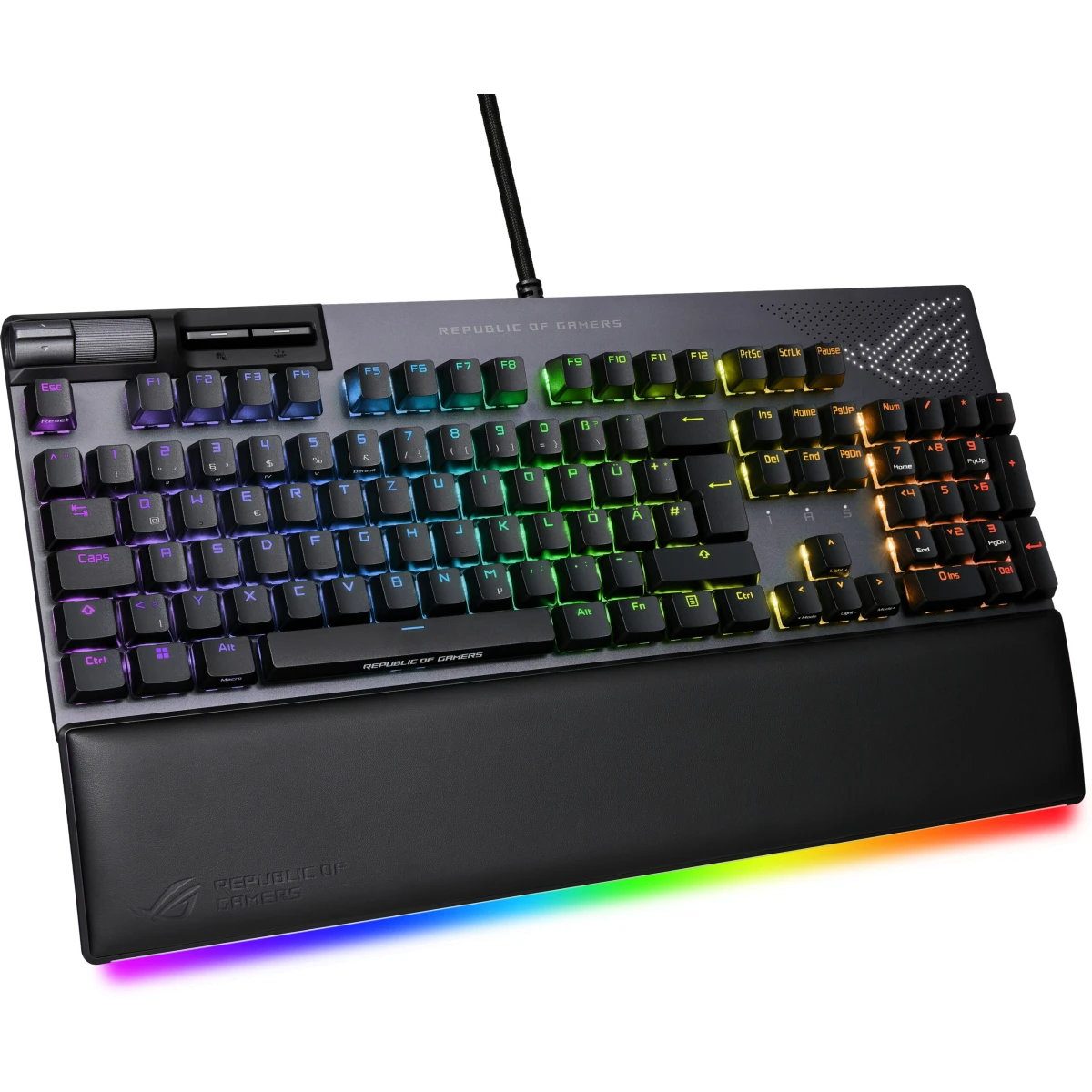 Galery – ASUS ROG STRIX Flare II Animate teclado Jogos USB QWERTY Inglês (Estados Unidos) Preto, Cinzento0