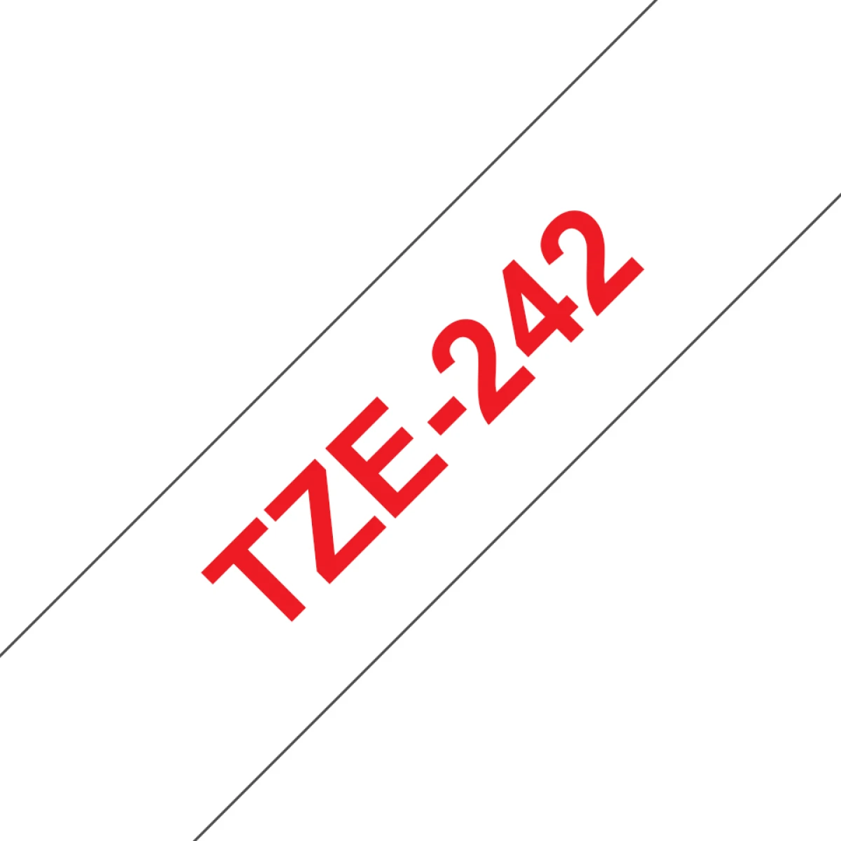 Thumbnail-Brother TZE-242 etiquetadora Vermelho sobre branco