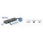 Galery – D-Link DUB-2334 base & duplicador de portas Com fios USB Type-C Cinzento0