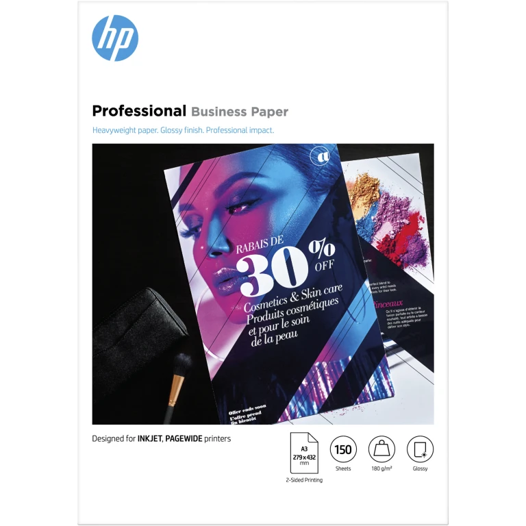 Thumbnail-HP Papel Professional Business Brilhante, 180 g/m2, A3 (297 x 420 mm), 150 folhas