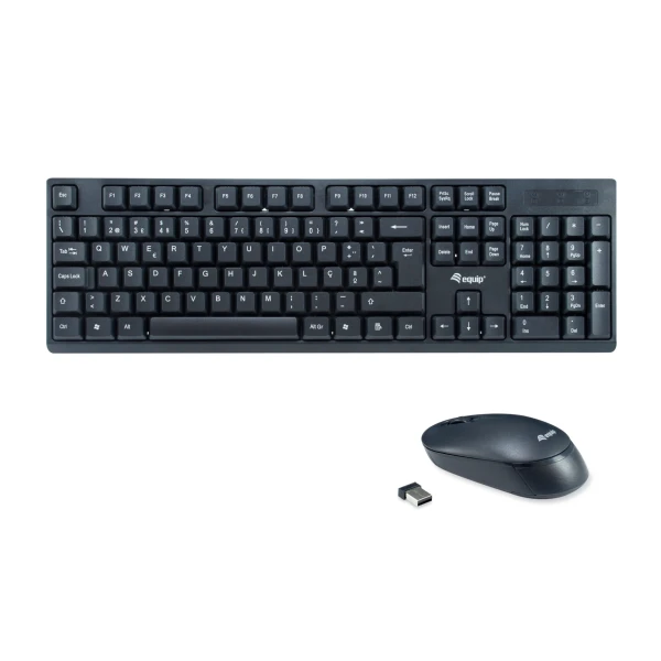 Thumbnail-Equip 245222 teclado Rato incluído Escritório RF Wireless QWERTY Português Preto