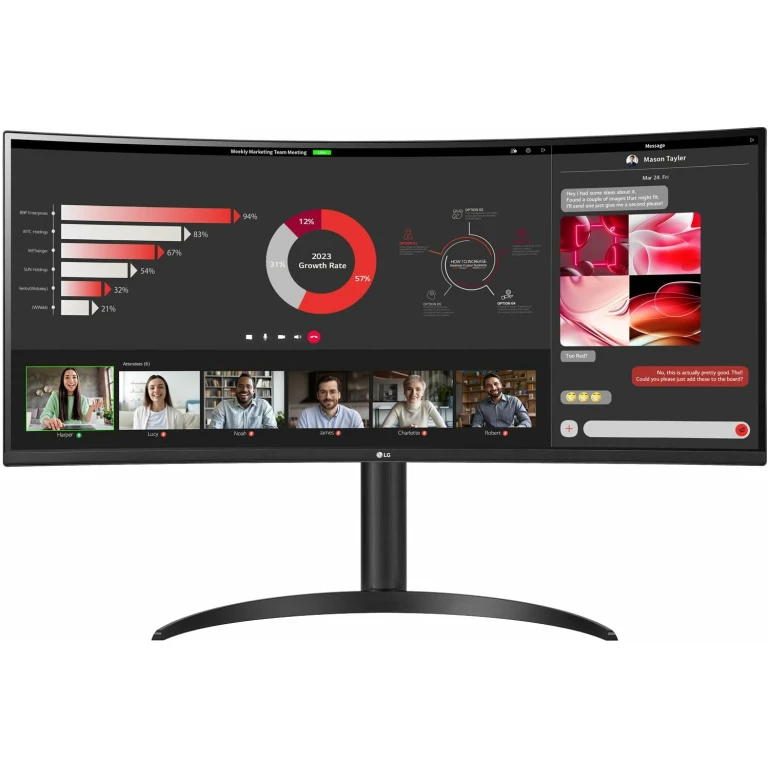 Thumbnail-LG UW 34WR55QC-B.AEU monitor de ecrã 86,4 cm (34″) 3440 x 1440 pixels Wide Quad HD LED Preto