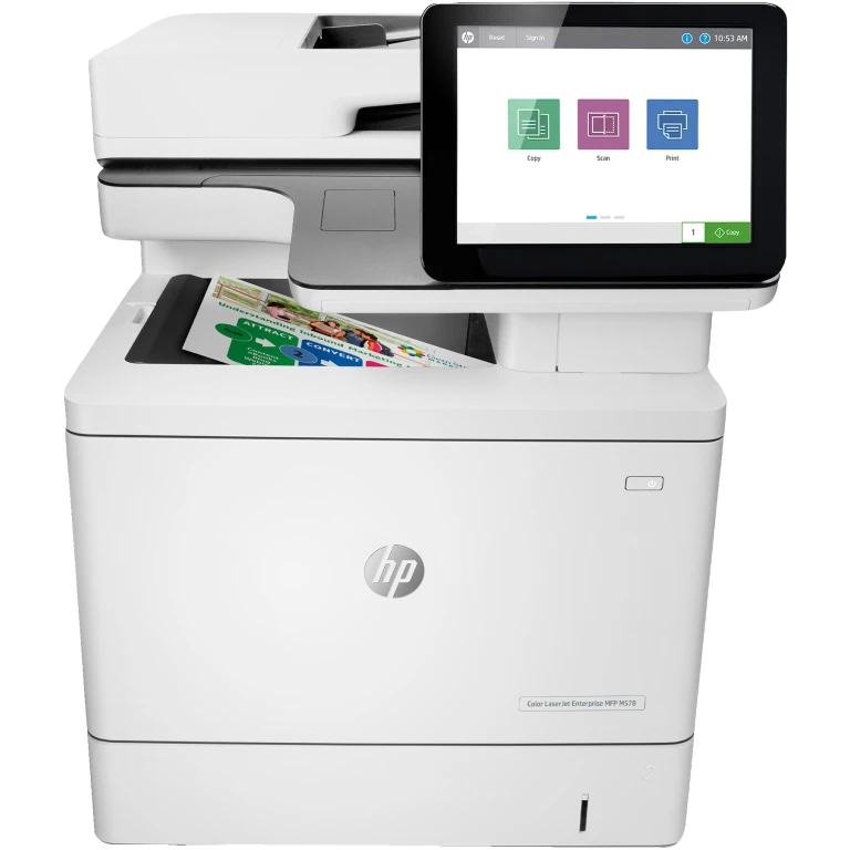 Thumbnail-HP Color LaserJet Enterprise Multifunções M578dn, Impressão, cópia, digitalização, fax (opcional), Impressão frente e verso; ADF para 100 folhas; Eficiência energética