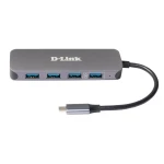 Galery – D-Link DUB-2340 hub de interface USB Type-C 5000 Mbit/s Cinzento0