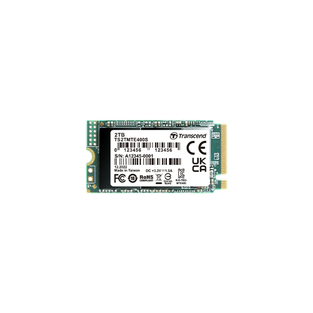 Thumbnail-2TB, M.2 2242,PCIe Gen3x4, NVMe, 3D TLC, DRAM-less