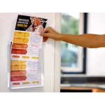 Galery – Expositor de parede q-connect metacrilato um compartimento din a5 transparente 170x41x177 mm0