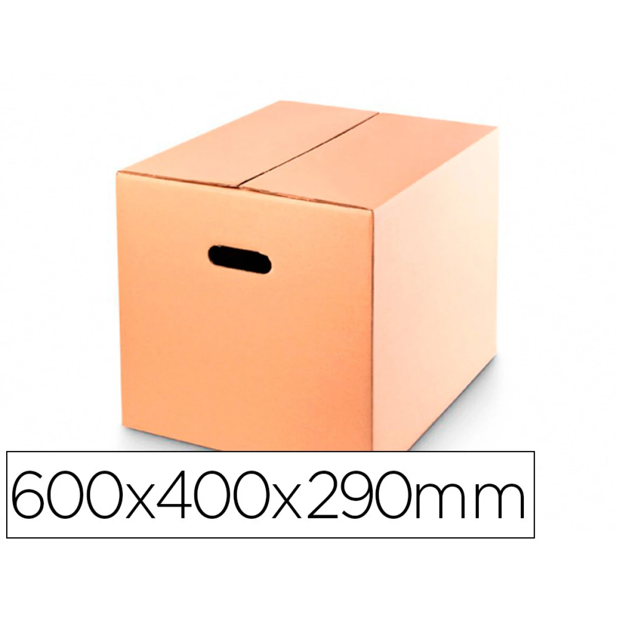 Thumbnail-Caja para embalar q-connect americana ultrarresistente conasas carton canal doble 7 mm color kraft 600x400x290 mm – 15 unidades