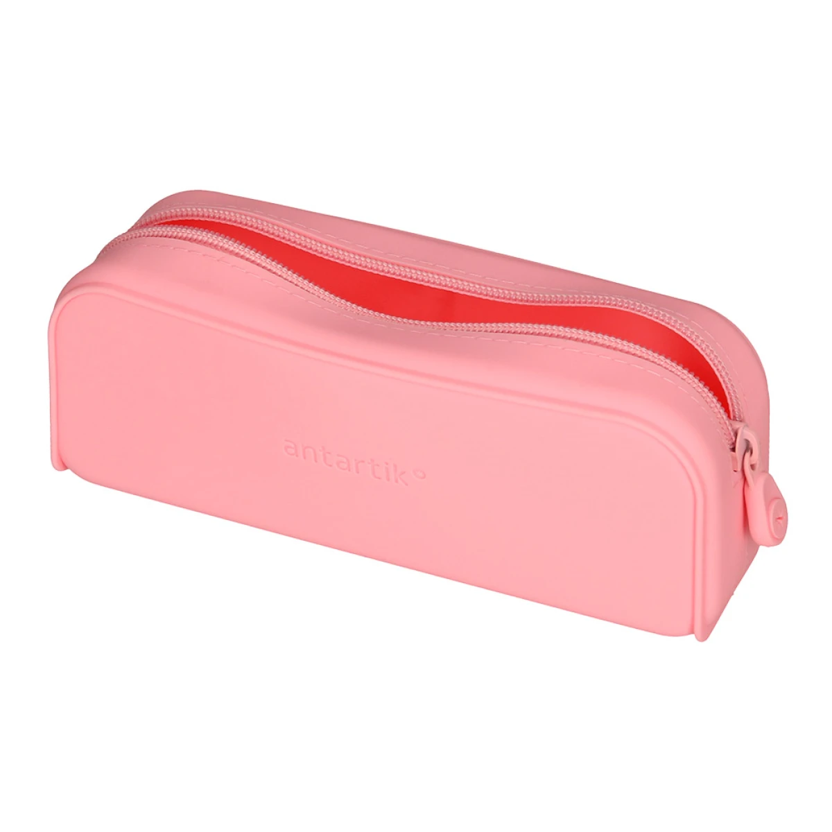 Galery – Estojo escolar antartik silicone retangular 185x50x75 mm cor rosa chiclete0