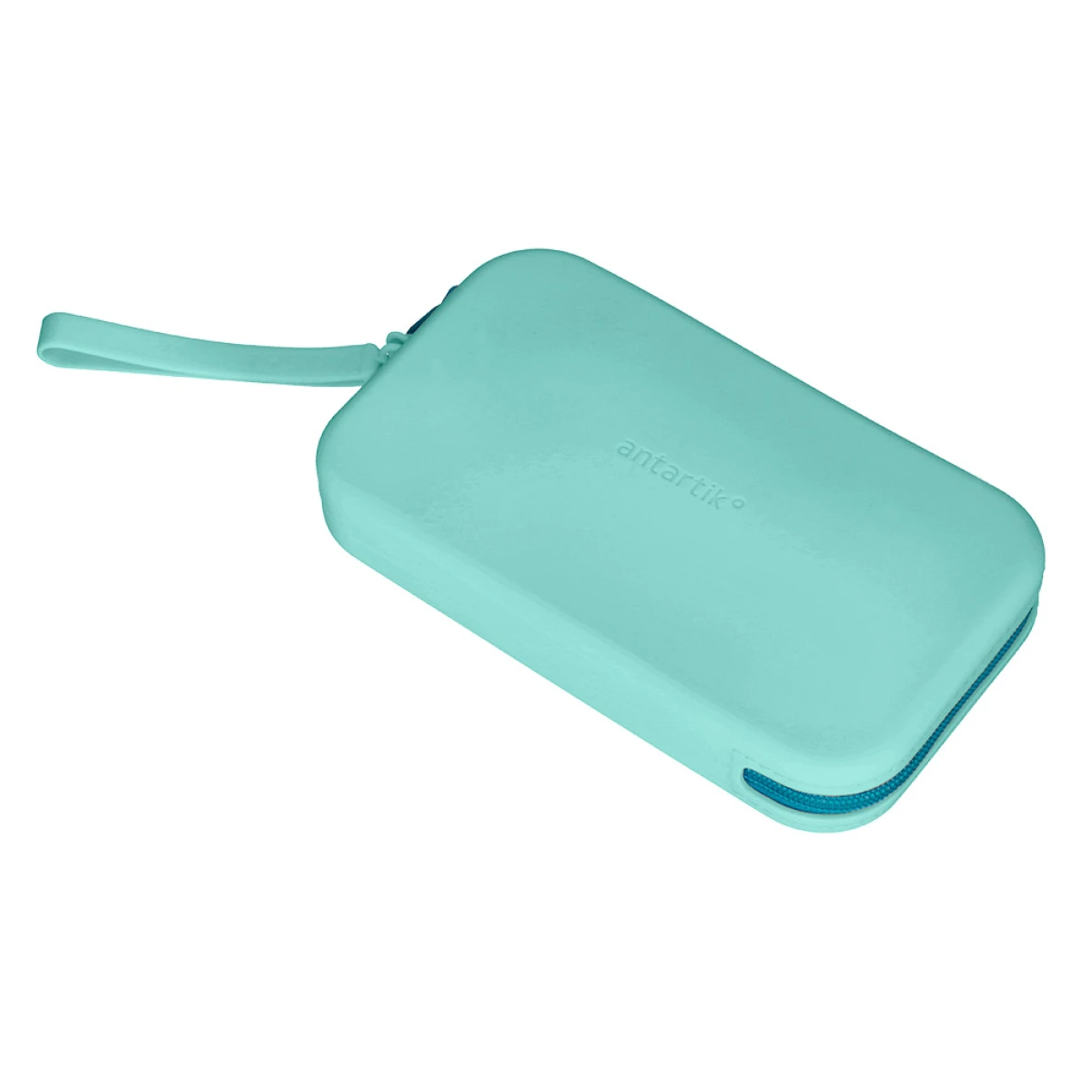 Galery – Estojo escolar antartik silicone retangular plano com asa 190x120x25 mm cor menta0