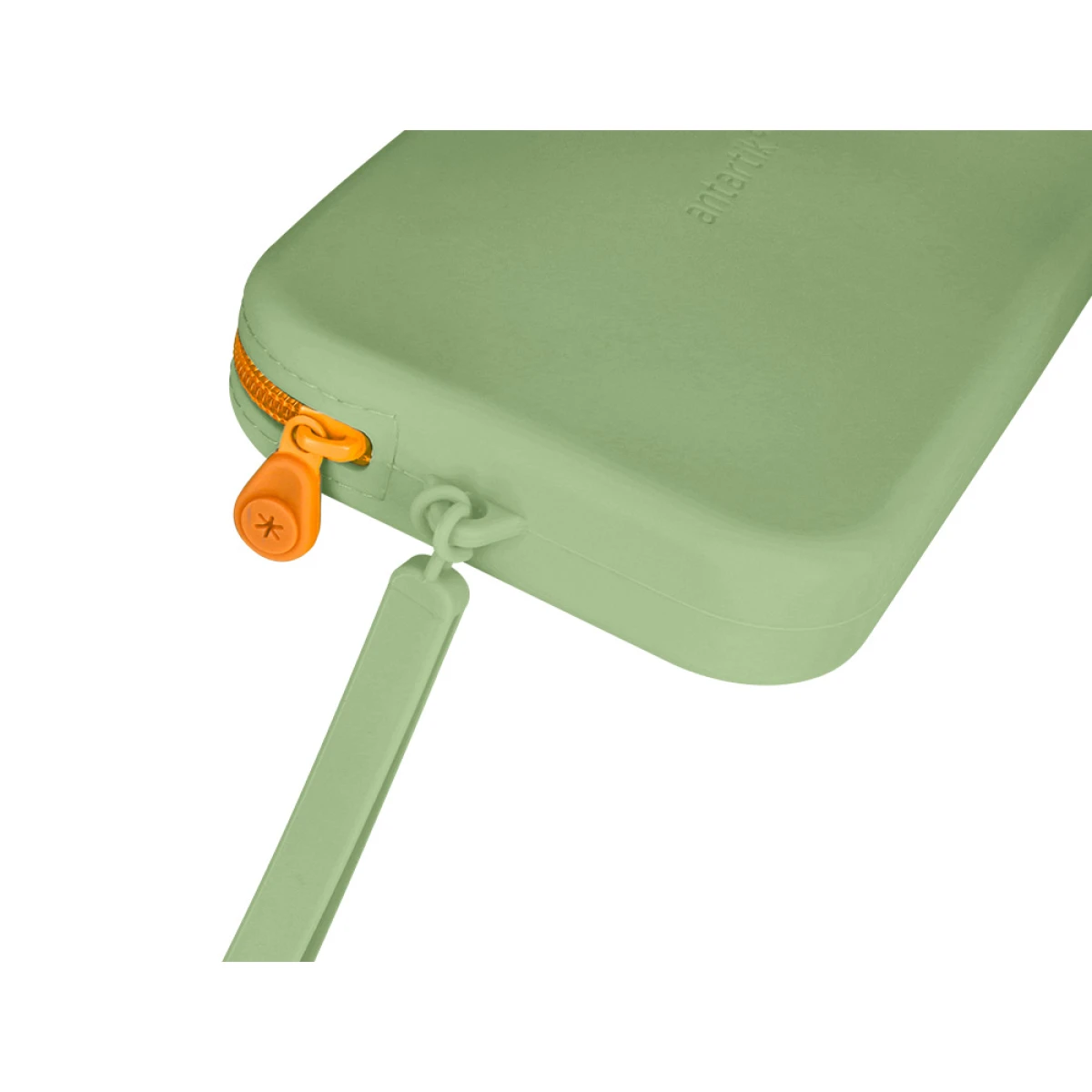 Galery – Estojo escolar antartik silicone retangular plano com asa 190x120x25 mm cor verde militar0