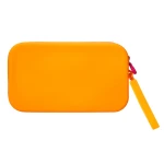 Galery – Estojo escolar antartik silicone retangular plano com asa 190x120x25 mm cor laranja0