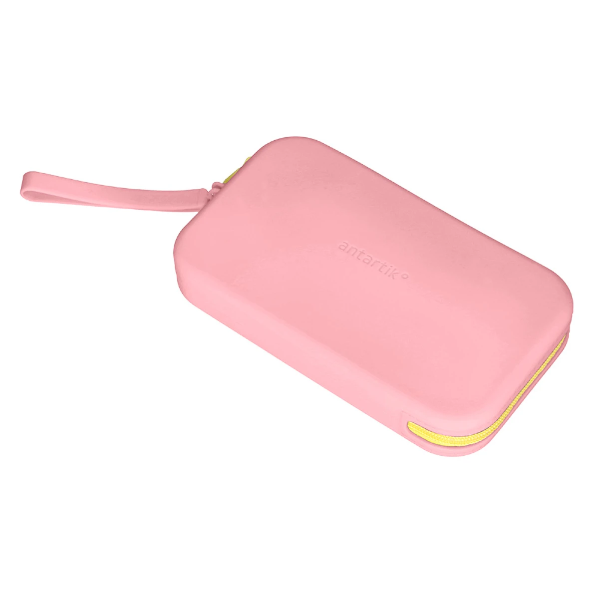 Galery – Estojo escolar antartik silicone retangular plano com asa 190x120x25 mm cor rosa chiclete0