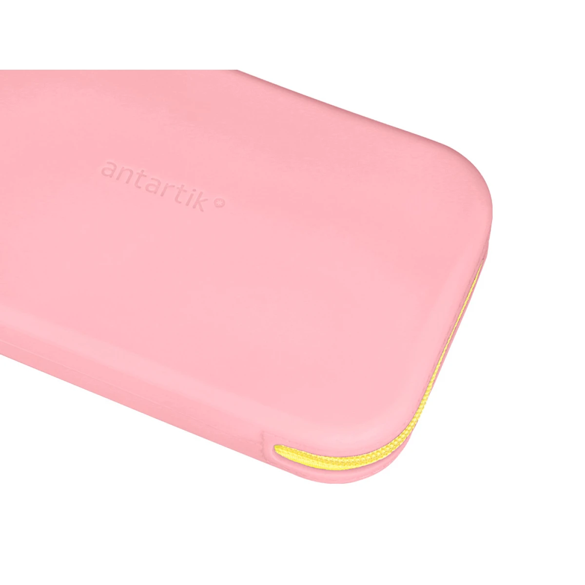 Galery – Estojo escolar antartik silicone retangular plano com asa 190x120x25 mm cor rosa chiclete0