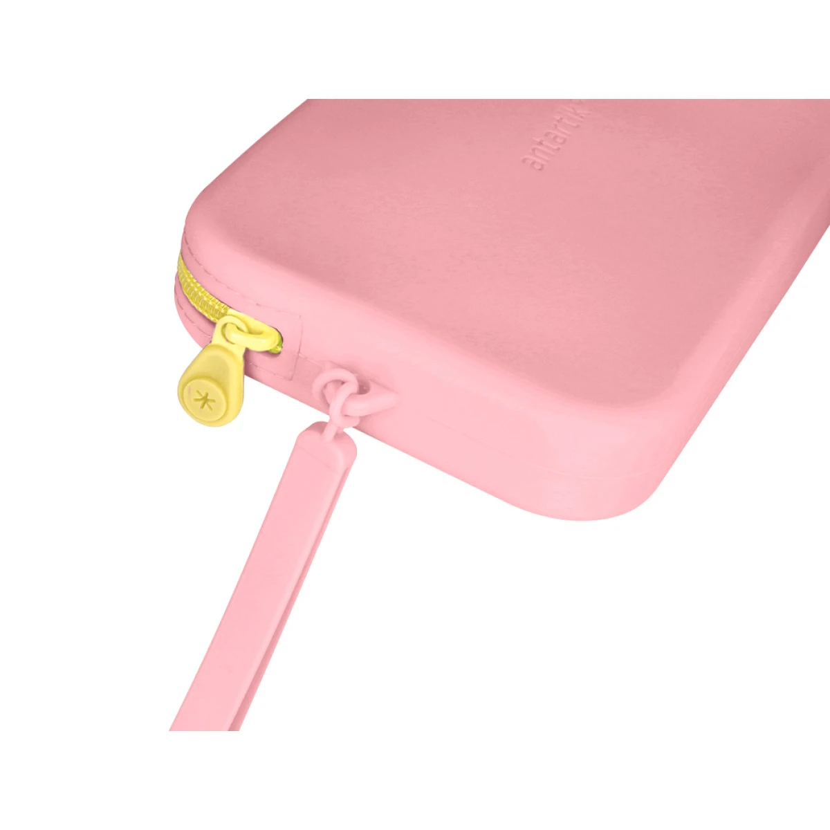 Galery – Estojo escolar antartik silicone retangular plano com asa 190x120x25 mm cor rosa chiclete0