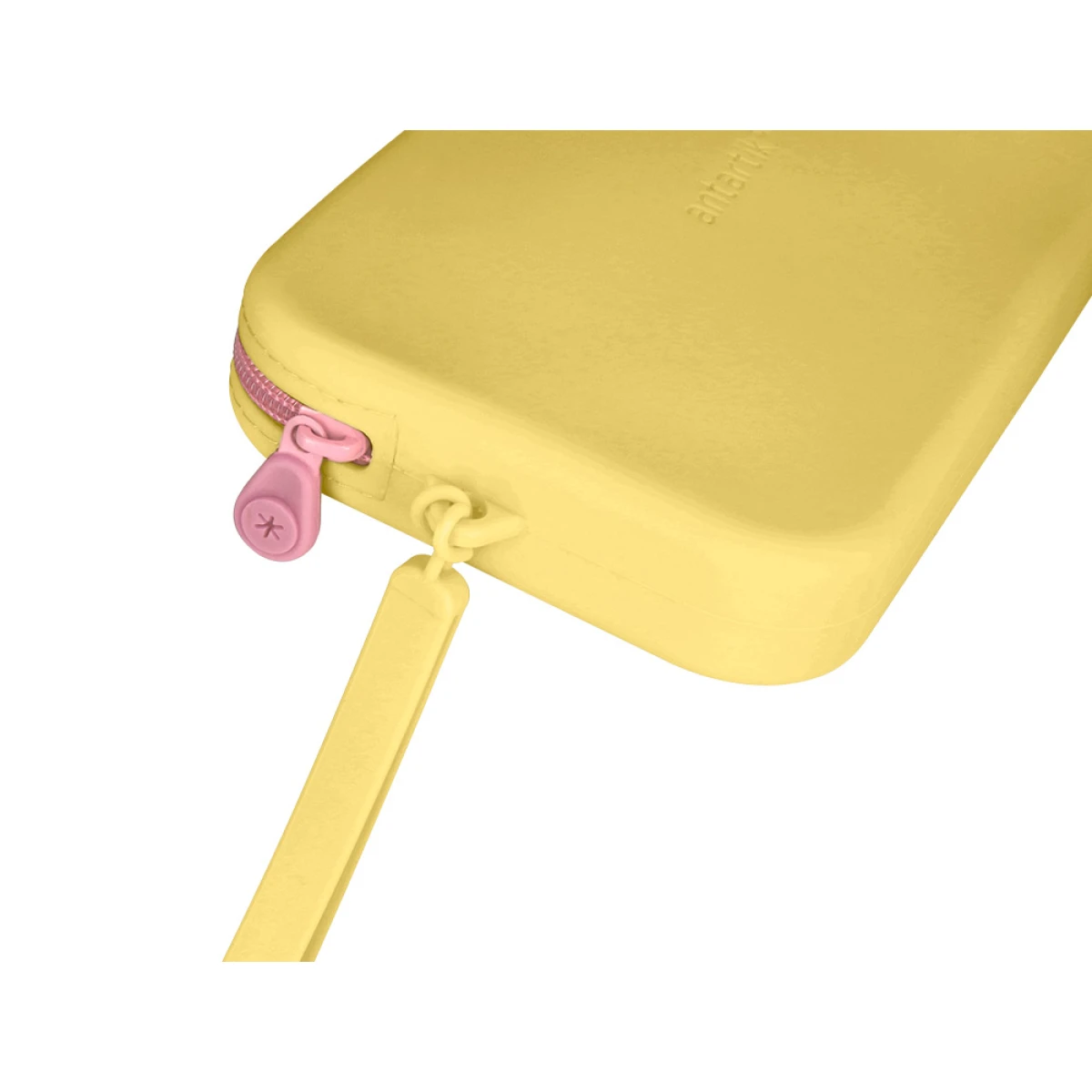 Galery – Estojo escolar antartik silicone retangular plano com asa 190x120x25 mm cor amarelo0