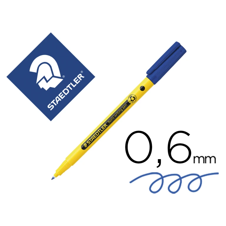 Thumbnail-Marcador staedtler noris writing pen 307 tinta base de agua ponta fina traco 0,6 mm azul – 10 unidades