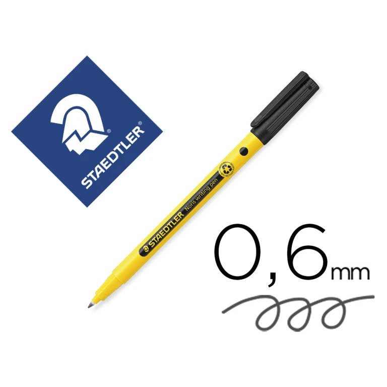 Thumbnail-Marcador staedtler noris writing pen 307 tinta base de agua ponta fina traco 0,6 mm preto – 10 unidades
