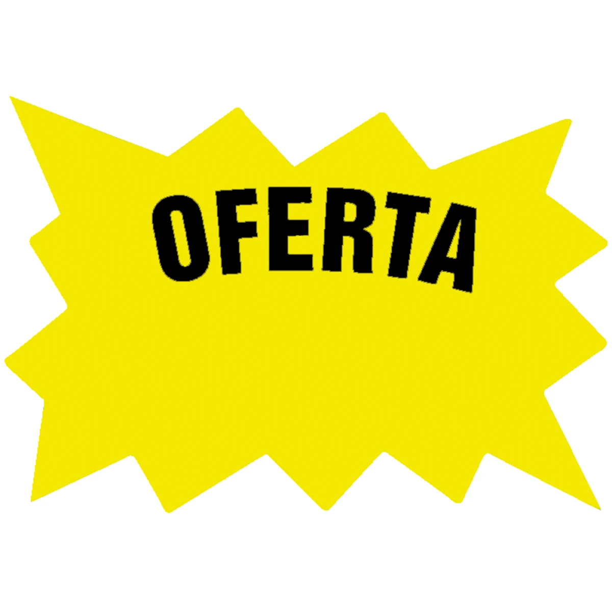 Galery – Etiqueta cartolina amarela fluo 110x80mm para marcar precos pack 50 unidades0