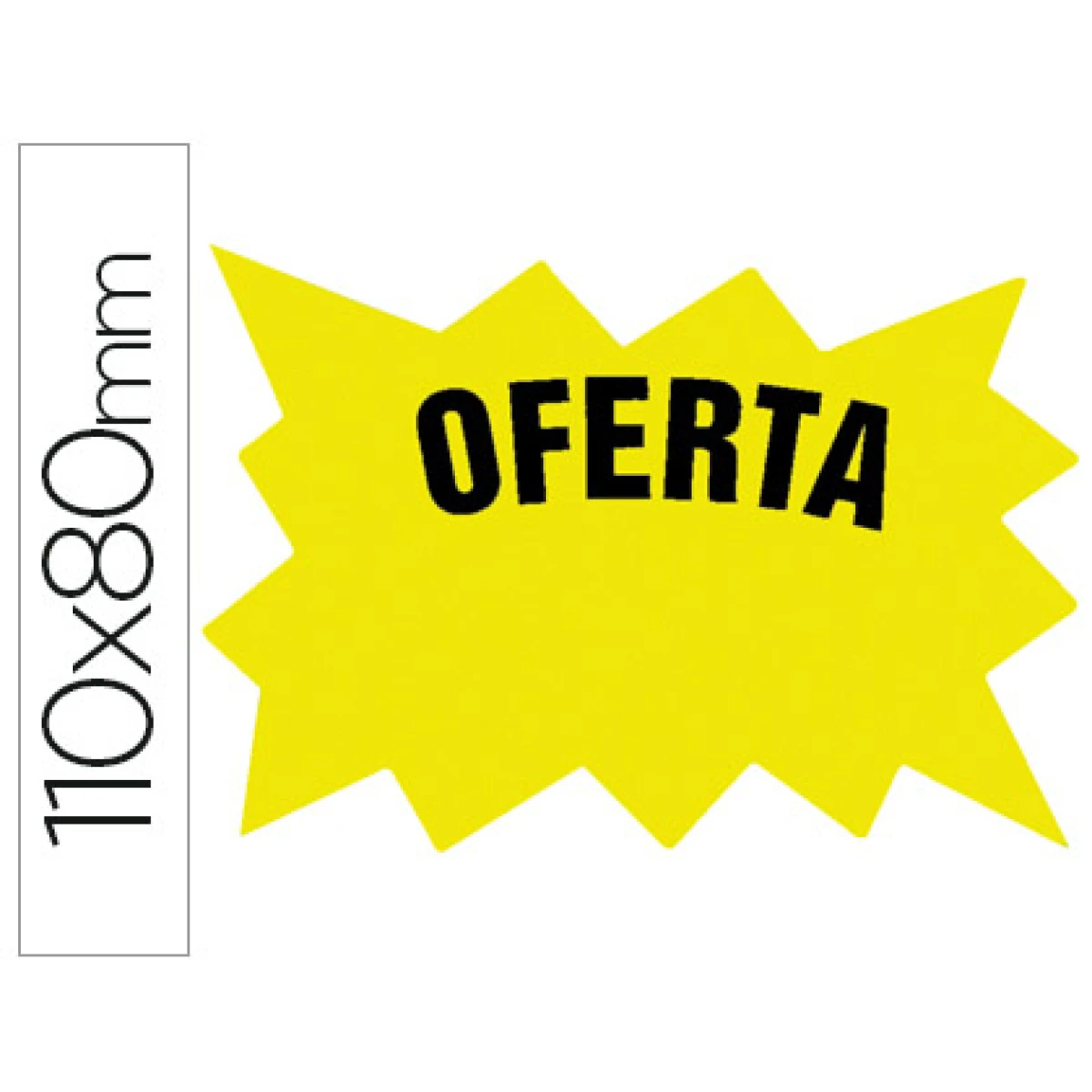 Thumbnail-Etiqueta cartolina amarela fluo 110x80mm para marcar precos pack 50 unidades