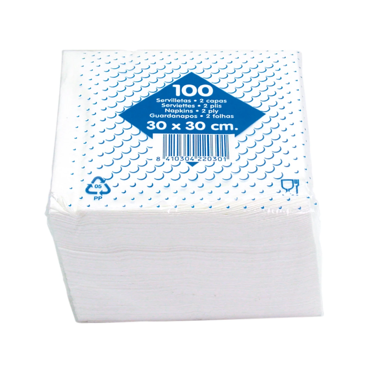 Galery – Guardanapos algodao 30×30 cm 2 folhas pack de 100 unidades0